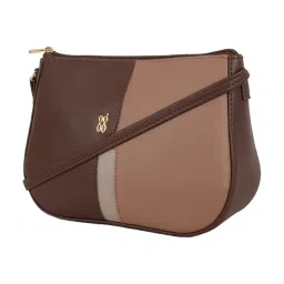 Baggit Brown Color Block Extra Small Cross Body Bag image 3