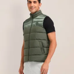 u.s. polo assn. U.S.Polo Association Green Regular Fit Quilted Jacket image 3