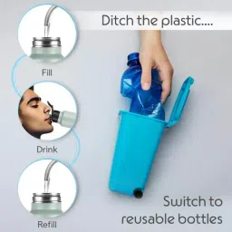 Borosil Mint 1000 ml Stainless Steel Water Bottle image 4