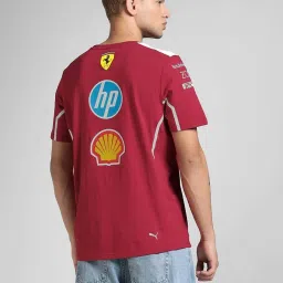 Puma Red Cotton Regular Fit Printed Sports T-Shirts image 3