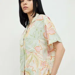 Ginger by Lifestyle Green Printed Shirt image 3