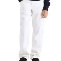 Rare Ones Boys Off White Regular Fit Jeans image 5