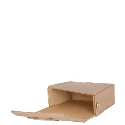 NR by Nidhi Rathi Golden Leather Embellished Clutch image 4