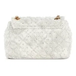 GUESS Ivory RIANEE Quilted Convertible Cross Body Bag image 3