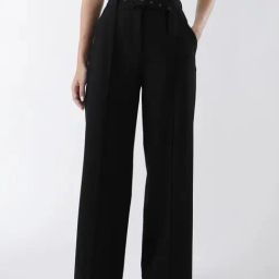 RAREISM Black Blended Solid Trousers-picture-15