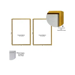 Art Street Gold Canvas Wall Art - Set of 2 image 3