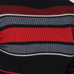 Kalt Black Multi Cotton Striped Sweater image 5