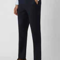 Van Heusen Navy Regular Fit Trousers image 3