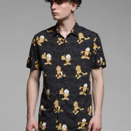 Jack & Jones Black Comfort Fit Printed Shirts-picture-19
