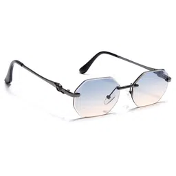 Eyejack Unisex Blue Lens & Gunmetal-Toned Square Sunglasses with-picture-29
