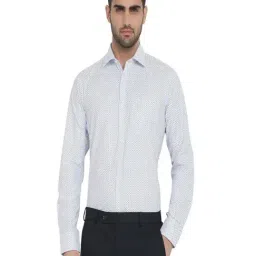 Park Avenue Blue Slim Fit Printed Formal Shirt-picture-39