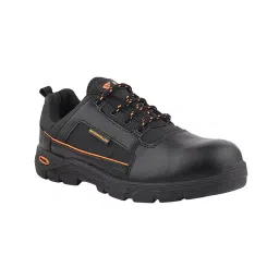 Fuel Steel Toe Safety Shoes Rubberized PVC Single Density Low Ankle Black Synthetic & Treated Fabric for Mens Size UK10, ARMOUR-3-SD BLACK-picture-22