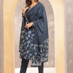 Anouk Women Floral Printed Regular Kurta with Trousers & With Dupatta image 5