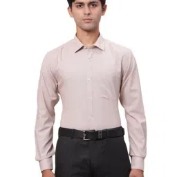Park Avenue Brown Slim Fit Texture Shirt-image-73