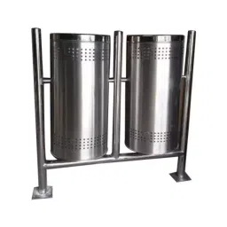 MOFNA 100 L Silver Stainless Steel Open Top Dustbin 16x28 Inch, MSS712-picture-11