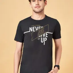 Ajile By Pantaloons Black Cotton Slim Fit Printed T-Shirt-picture-37