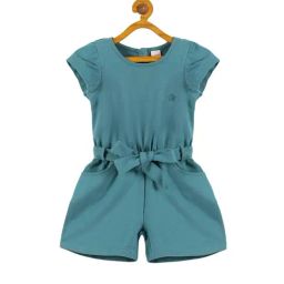 Plum Tree Kids Teal Solid Jumpsuit-picture-5