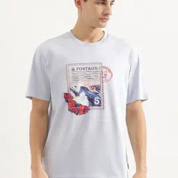 United Colors Of Benetton Blue Pure Cotton Boxy Fit Printed T-Shirt-image-28