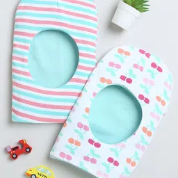 BUMZEE Infants Girls Pack Of 2 Printed Reversible Balaclava Caps-picture-31