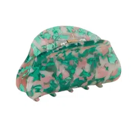 Accessorize London Green Resin Rounded Claw Clip-picture-36