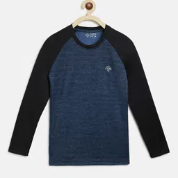 CHIMPRALA Boys Navy Blue & Black Solid Round Neck Sports T-shirt-picture-51