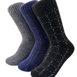 Alexvyan Men Pack Of 3 Checked Calf Length Socks-picture-6