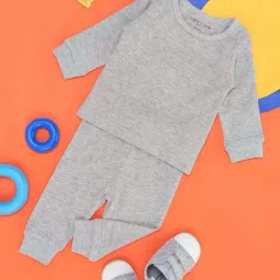 Pantaloons Baby Grey Regular Fit Full Sleeves Thermal Set-picture-33