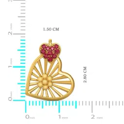 Joyalukkas Yuva Collection 22k Gold Heart Pendant for Women image 4