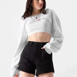 The Souled Store Black Cotton Shorts-picture-15