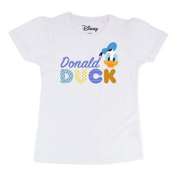 Disney by Wear Your Mind Girls White Donald Duck Character Printed Regular Top-picture-34