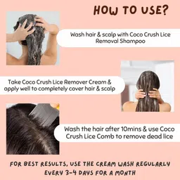 Coco Crush Set Of 3 Lice Removal Hair Cream, Lice Oil & Shampoo image 3