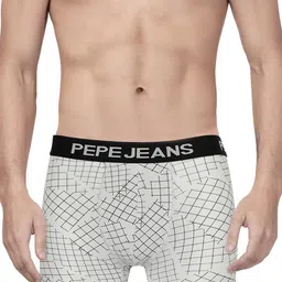Pepe Jeans Men Grey & White Printed Cotton Trunk BGT02-LIGHT-GREY-S-picture-34