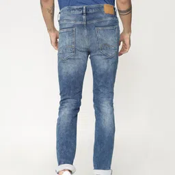 Jack & Jones Men Blue Ben Skinny Fit Low-Rise Clean Look Stretchable Jeans image 3