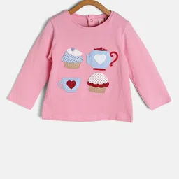 Kids On Board Girls Pink Applique Detail Top-picture-34