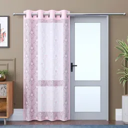 Myntra Elegant Homes Pink Floral Printed Door Curtain-picture-22