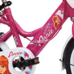 generic Annie Girls' Bicycle, 20-inch, Pink and White, with Training Wheels and Back Support image 3