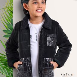 arias by lara dutta Arias Full Sleeves Puffer Jacket - Black-picture-7
