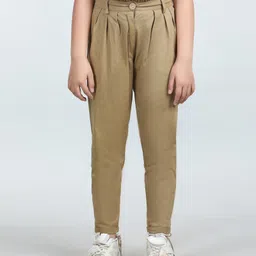Cutiekins Lycra Woven Solid Pant - Beige-picture-24