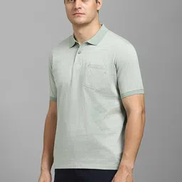 Louis Philippe Men Printed Polo Collar Pockets T-shirt image 4