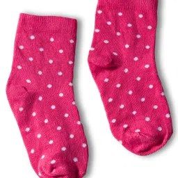 Cute Walk by Babyhug Knit Anti Bacterial Ankle Length Socks With Polka Dot Design Pack of 3 - Multicolor image 3