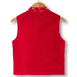 Babyhug Rayon Woven Full Sleeves Kurta Pajama & Foil Printed Jacket Set - Navy Blue image 3