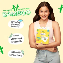 SuperBottoms Bamboo Knit Pack Of 5 Solid Super Soft Briefs With 5 Dinosaur Stickers - White image 4