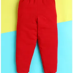 Knitting Doodles Terry Knit Pack Of 2 Solid Track Pants - Cherry Red & Pink image 4