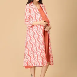 The Mom Store Women Printed Fit and Flare Midi Dress image 2