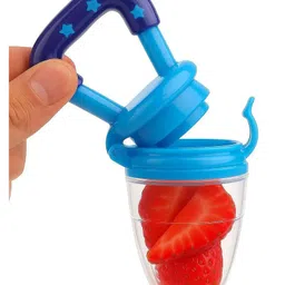 JOY BUZZ Joy Buzz Silicone Fruit And Food Nibbler & Spoon Food Feeder And Bottle Cover - Pack of 3 image 4
