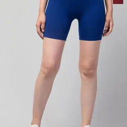 Attire Zone Women Skinny Fit Low-Rise Cycling Sports Shorts-picture-36