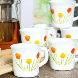 Cello Multicolor Glass Coffee Mug (0.1 L) - Set of 6-picture-25