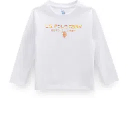 U.S. Polo Assn. Kids White Cotton Printed Full Sleeves T-Shirt-picture-38