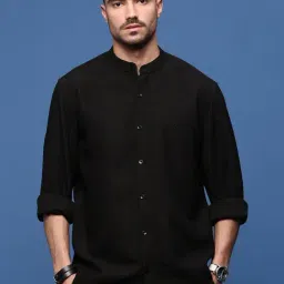 showoffff Showoff Black Cotton Slim Fit Texture Shirt-picture-37
