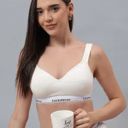 La Intimo Cream Comfort Fit Bra image 4